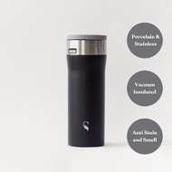 [FREE GIFT] SWANZ Kokoro 450ml - Vacuum Insulated Ceramic Coffee Tumbler Cup, Stainless Steel Thermos Thermal Flask
