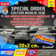 Custom acrylic turn signal 30x2 cm aes hexagonal lamp bebas request gravir size custom light slim fr