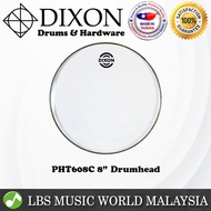 Dixon 8" PHT608C Clear Drum Skin Head Drumhead For Tom Snare Set Kit (PHT608)