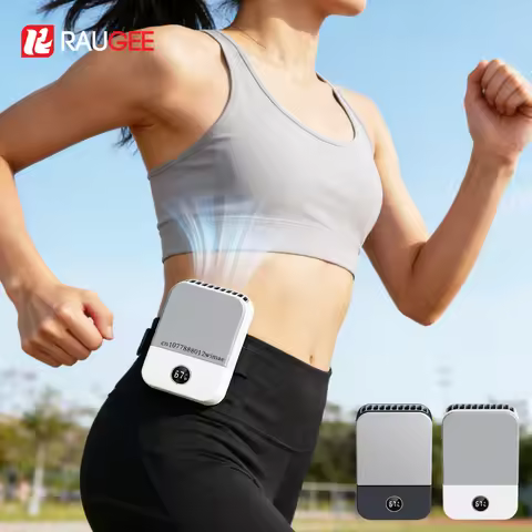 Mini Waist Fan Portable Neck Fan Outdoor Personal Shirt Clip Fan Camping Neck Hanging Fan USB Rechar