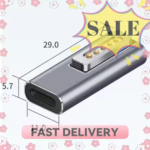 Type C Female PD Adapter Magnet Plug Converter PD Fast Charging Converter Power Adapter for Magsafe 