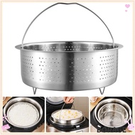BORAG Food Steamer Basket, Insert Steamer Pot Rice Pressure Cooker Steaming Grid, Multi-Function Cooking Accessories Stainless Steel Anti-scald Steamer Drain Basket Kitchen