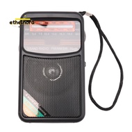 Pocket Radio Portable Mini Full Band Radio AM/FM/SW Radio with Rechargeable Battery Support Earphone