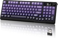 M96 Dual Mode Wireless Gaming Keyboard with 2.4G and BT5.0, 94 Keys Membrane Semi-Mechanical Gradien