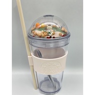 B Korea Starbucks Blast Difficult To Grab The Bear Three-Dimensional Plastic Accompanying Cup 473ml 