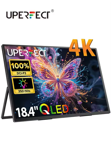UPERFECT QLED 18.4" 4K UHD Laptop Monitor w/ HDMI USB C 3.1 For XBOX PS5 Ultrawide Game View Display