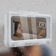 hot【DT】 Shower phone waterproof and anti-fog touch screen bathroom mirror bathtub wall mount holder 6.8 inches or less