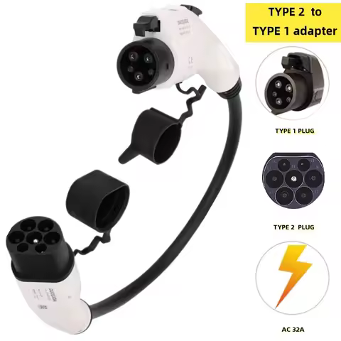 Duosida EVSE EV Adapter Type2 to SAE J1772 Type1 Plug 16A 32A Plug Electric Car Vehicle Charging Cab