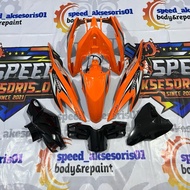 Full set cover smooth body Honda Vario kzr 125 old orange color plus stickers