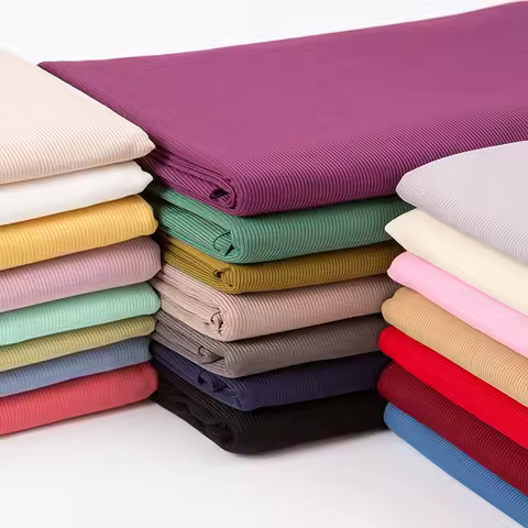Elasticity Knitted Irc Rib Fabric Thread Ribbed Spandex for Sewing Clothes Skirt Dresses Per Half Me