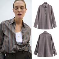 Beige Stripe Blouse 77172