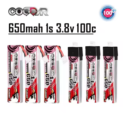 1-6pcs CODDAR Max 200C 1S 650mAh 3.8V 100C HV Lipo battery PH2.0 Plug For FPV Racing Drones EMAX mob