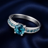 SAN950 Engagement Wedding Ring Wanita W468 - White Gold Silver 950 Palladium PLATINUM | Handmade Cus