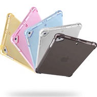 ฝาหลัง Casing Tablet ดูดซับแรงกระแทก Tpu เนื้อนิ่มโปร่งใสแบบบางพิเศษเหมาะสำหรับ iPad 9 8 7 Air 1 2 3 4 10.2 I Pad Pro 11 12.9นิ้ว2021 Mini 6 5