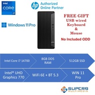 HP Pro Tower 400 G9 A3MK9PT Desktop PC (Intel Core i7 14th, 8gb ram, 512gb ssd, Intel UHD 770 Graphi