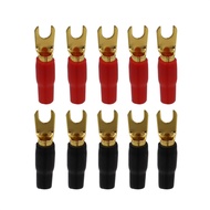 Speaker Wire Connectors 8GA Terminal Spade Adapter Copper Terminals  Replacement