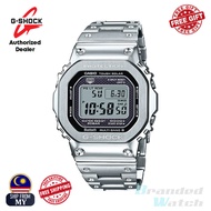 [OFFICIAL CASIO WARRANTY] Casio G-Shock GMW-B5000D-1D Men's Digital Squre Full Metal Silver Strap Watch