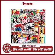 50PCS Boxing Stickers Sports Laptop Bicycle Guitar Skateboard Sticker DIY Graffiti Waterproof