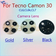 For Tecno Camon 30 4G 5G CL6 CL6n CL7 Back Camera glass Lens Repair Spare Parts