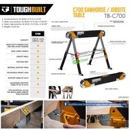 ToughBuilt รุ่น TB-C-700 โต๊ะเลื่อย C700 (ราคาต่อตัว) โต๊ะหน้างาน C700 Sawhorse / Jobsite Table
