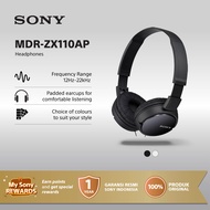 Earphone Sony MDR-ZX110AP Headset Mass Model Overbands With Microphone - Black SONY Headphone Origin