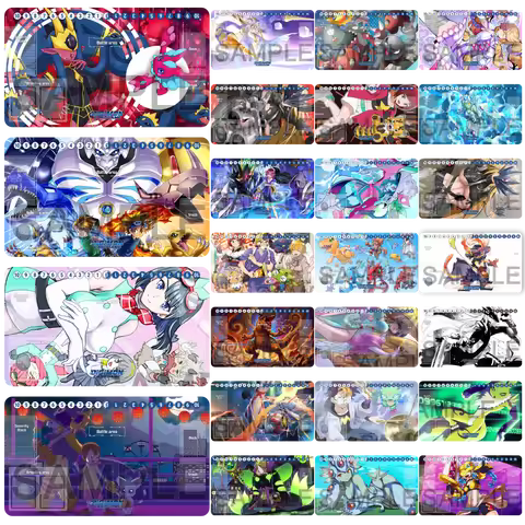 024 Digimon Time Stranger Playmat Yuki Kanan Medusamon Omnimon DTCG Tenma Tomorou Gekkomon Mat Renam