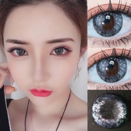 【ready stock & give gifts】2pcs Colorful  Contact lens Yearly use grey contact lenses  degrees0.00-8.