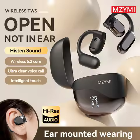 MZYMI M62 True Wireless Open Ear Earbuds Bluetooth 5.4 Earbuds Sport Earphone,Touch Control HiFi Ste