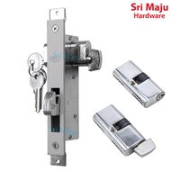 MAJU 41055 Grille Gate Aluminium Door Hook Lock with Single or Double Cylinder Profile Kunci Pintu K