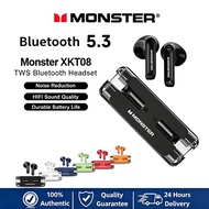 SG（Ready Stock)Monster XKT08 Bluetooth Earphone Wireless Earphone Gaming Bluetooth 5.3 TWS Sports Bl