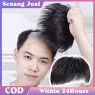 Hairclip Pria Wig Pria Rambut Asli Rambut Palsu Pria Botak Rambut