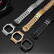【HOT] Watch Band Strap For Casio DW-5600 GW-M5610 GW-M5600 GW-5000 DW-5025 Watchband With Frame Bezel Stainless Steel Ca