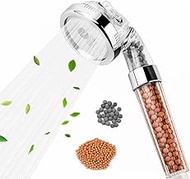 High Pressure Water Saving Function Spray Handheld Showerheads,3 kinds of shower mode adjustable mineral stone bead filter shower head,Helps Dry Skin &amp; Dry Hair,With Extra 3 packs of filter balls
