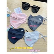 Khẩu trang chống tia UV khẩu trang vải chống nắng che gò má UPF50+ logo đổi màu thời trang_KT1