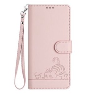 Others - Samsung Galaxy A35(5G)翻蓋手機套 掛繩插卡手機套 三星保護套 手機保護套 支架手機保護套 貓貓翻蓋手機套