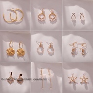 S925 Tassel Fashion Earings for Women Piercing Earrings Set Hikaw Silver Earrings Non Tarnish Access