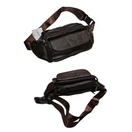 Ready Stock Leather Waist Bag Beg Kerja Rider Bag Canvas Bag Crossbody Bag Chest Bag Beg Sandang Beg