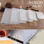 BENJMOORE9Q A4/B5/A5/A6/A7 File Folder Vintage  Plastic Shell Refillable Stationery Ring Binder