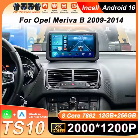 Wireless CarPlay Auto 8 Core Car Radio Player For Opel Meriva B 2009-2014 9inch Android 16 GPS Navig