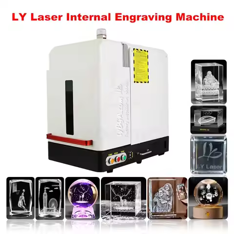 3D Glass Interior Engraving Cutting Machine Crystal UV Laser Internal Marking Engraver Cutter 10W 5W
