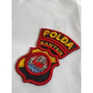 Embossed Logo Bet POLDA Throughout Indonesia Computer Embroidery Size 11x6 cm Neat embroidery klt