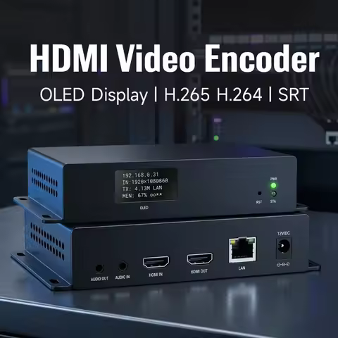 H.264 H.265 4K 1080P60 HDMI IP Video Streaming Encoder with SRT RTP HTTP HLS HEVC IPTV Encoder HDMI