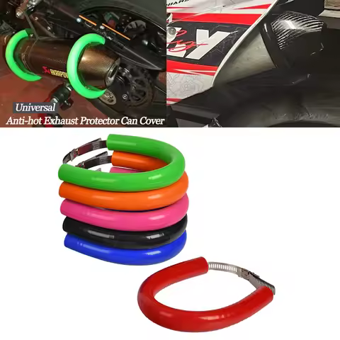 Universal Motorcycle Silicone Exhaust Protector Can Cover For Honda CR250 CRF230F CRF250R CRF250X CR