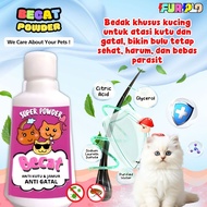 Becat powder anti-flea and anti-fungal cat kitten powder itchy, irritated skin, healthy & fragrant f
