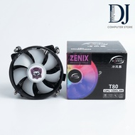 CPU Cooler T80 Zenix Indonesia RGB Fan Universal PC Processorheatsink Intel AMD LGA 115x 1200 1366 1