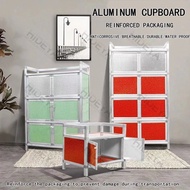🔥Aluminum Alloy Cupboard Kitchen Cabinet Storage Cabinet Stainless Storage Cabinet/cupboard/Kabinet 