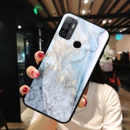 Softcase Glas Kaca Marble Up Oppo A53 2020-A33 2020 -S09 - Casing Hp- Oppo A53 2020-A33 2020 - Pelindung hp-Case Handphone