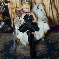 Cat Teacher Black Saber Dress - Arturia Cosplay Costume