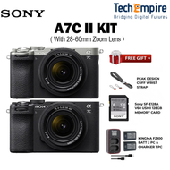 Sony A7C II / A7CII Mirrorless Camera Body & 28-60mm Lens ( 1+1 Year Sony Malaysia Warranty)