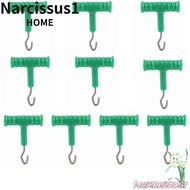 NARCISSUS 10 Pcs Hook Fishing Baiting Rig Tool, Stainless Steel T Shape Handle Fishing Baiting Rig T